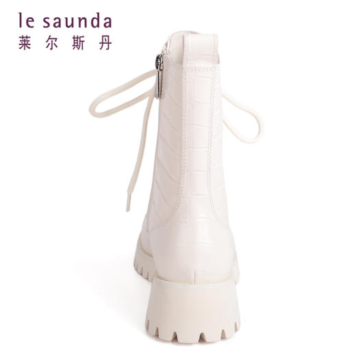 莱尔斯丹秋冬新款系带纹理马丁靴2T46603 商品图4