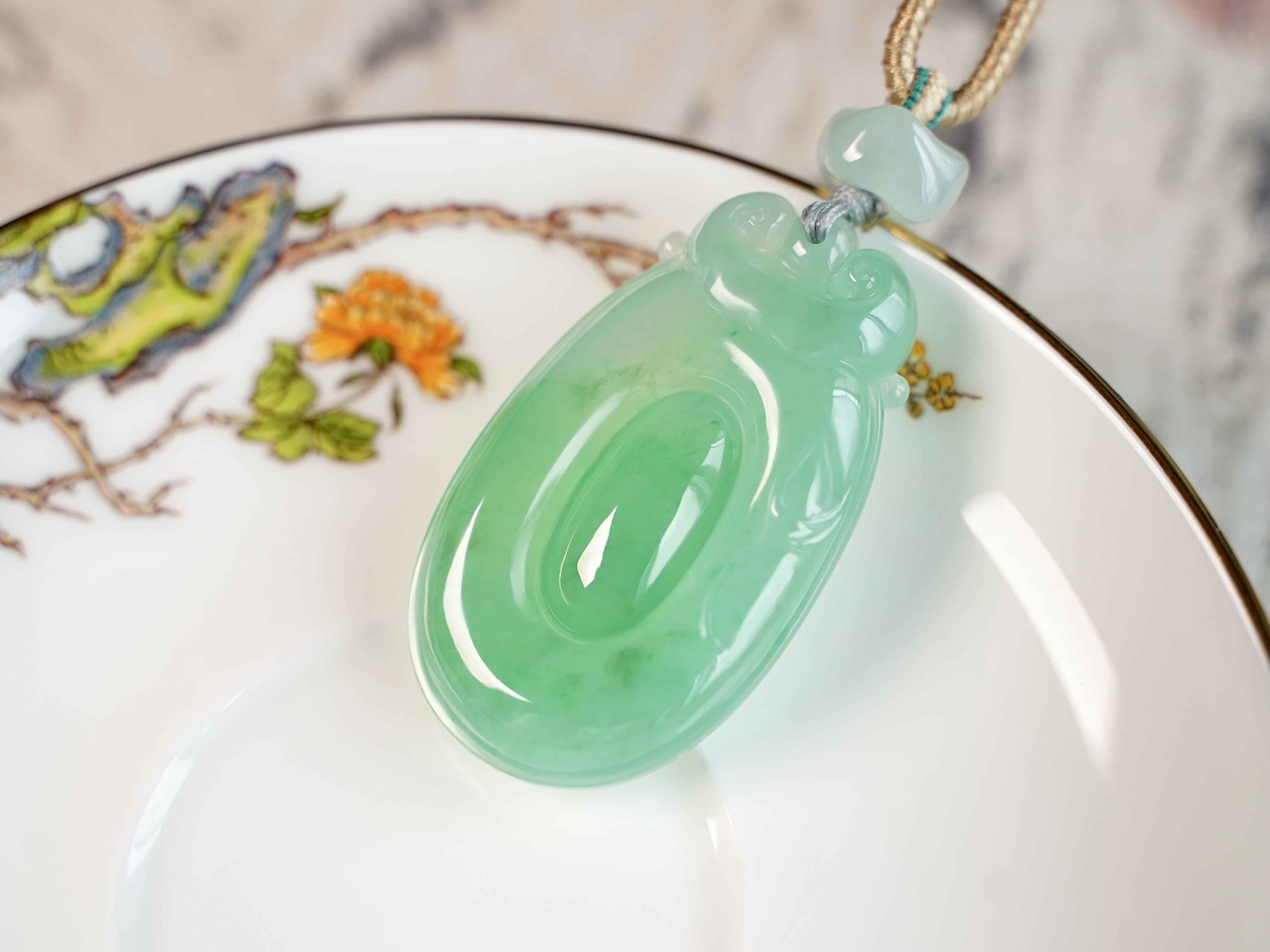 AngieBella瑄珠宝 翡翠如意吊坠