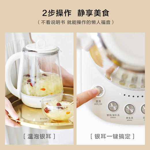 Buydeem/北鼎 K108养生壶 全自动静音一键温泡炖煮银耳羹 [福利品] 商品图6