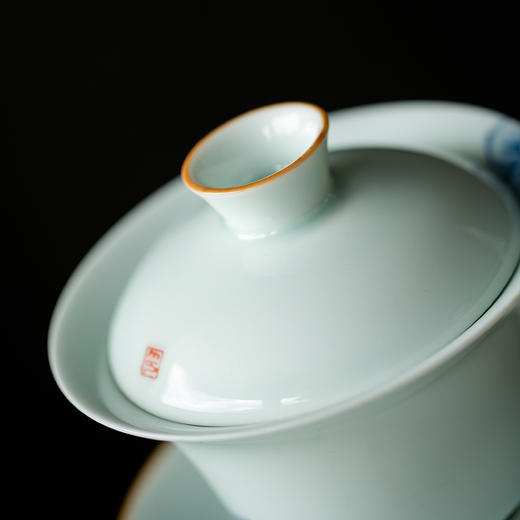 永利汇陶瓷盖碗三才碗瓷器冲茶器泡茶器功夫茶具 商品图3