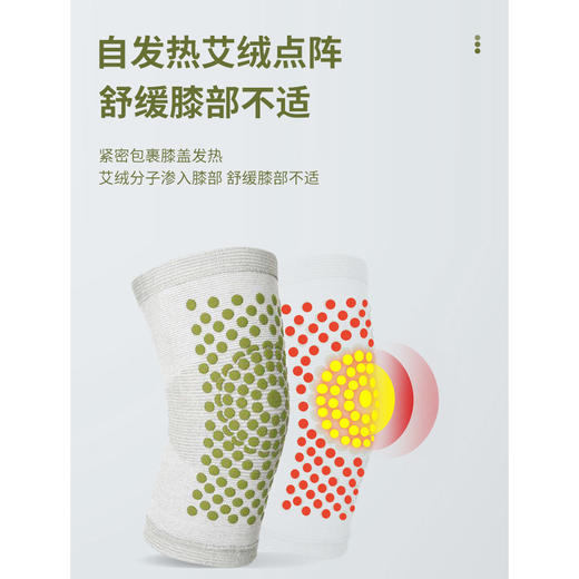 【凯速艾草自发热点阵护膝KP03灰色】-KSYD 商品图3
