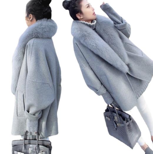 【服饰鞋包】-斗篷茧型气质显瘦呢料大衣中长款气质毛呢外套 商品图3