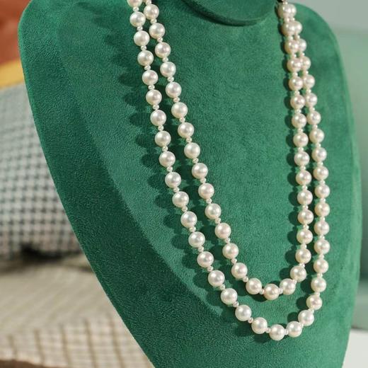 【下单3-4个工作日发】甄珠贝 淡水珠中的精品串链珍珠 100cm/135cm的coco风格项链 商品图1