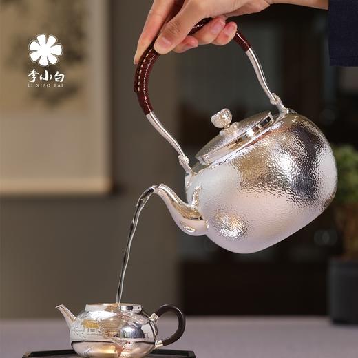 李小白纯银9999烧水壶银壶500克0.9升 商品图2