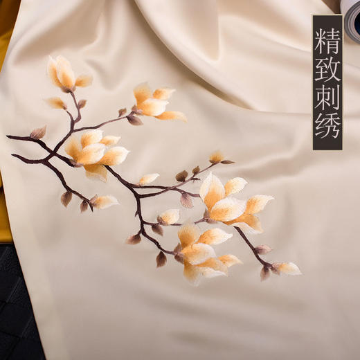 TL-33650009丝巾女真丝夏季刺绣中年妈妈款薄款小披肩百搭围巾 商品图1