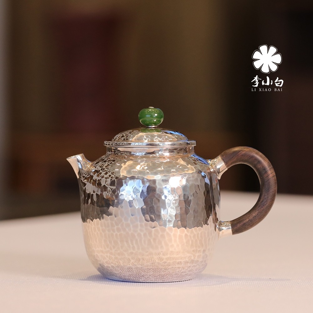 李小白纯银9999泡茶银壶120克130毫升