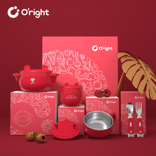 oright儿童餐具包装注水保温碗 商品图2