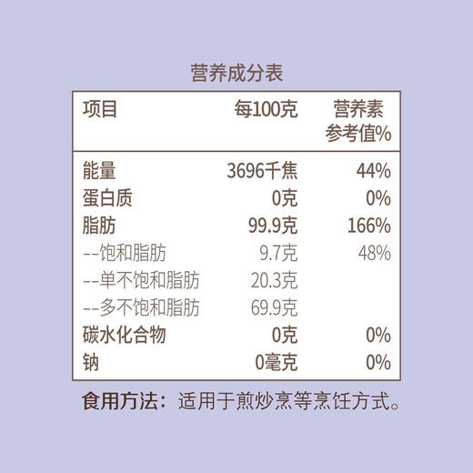 中粮初萃亚麻籽油1L食用油 商品图3