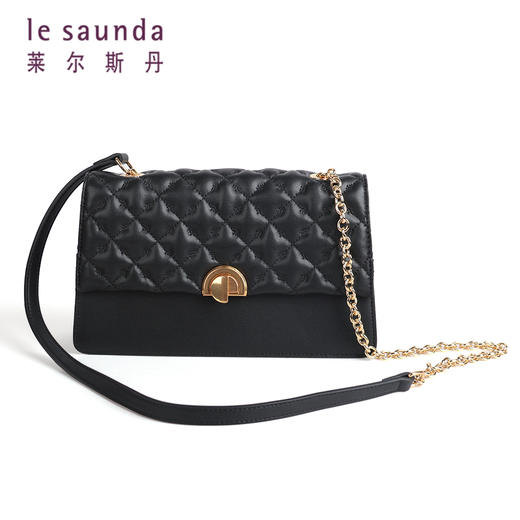 莱尔斯丹2021秋冬款小香风链条单肩女包2TH7691 商品图6