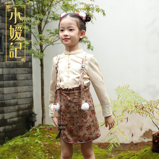 非质量问题不退换哦~小嫒记女童旗袍秋季中式中国风改良复古拜年唐装-锦绣 商品图5
