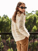 欧芮儿白色毛衣女春秋新款2021宽松显瘦慵懒复古洋气温柔法式上衣 商品缩略图2