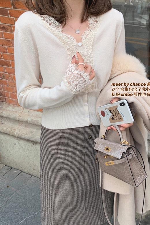 【金蘑菇菇 小黑金半裙】藏肉显比例的H版型 复古优雅格子长短款 商品图6