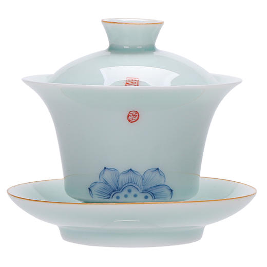 永利汇陶瓷盖碗三才碗瓷器冲茶器泡茶器功夫茶具 商品图4