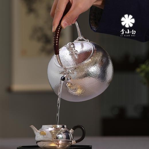 李小白纯银9999烧水壶600克重1升容量 商品图2