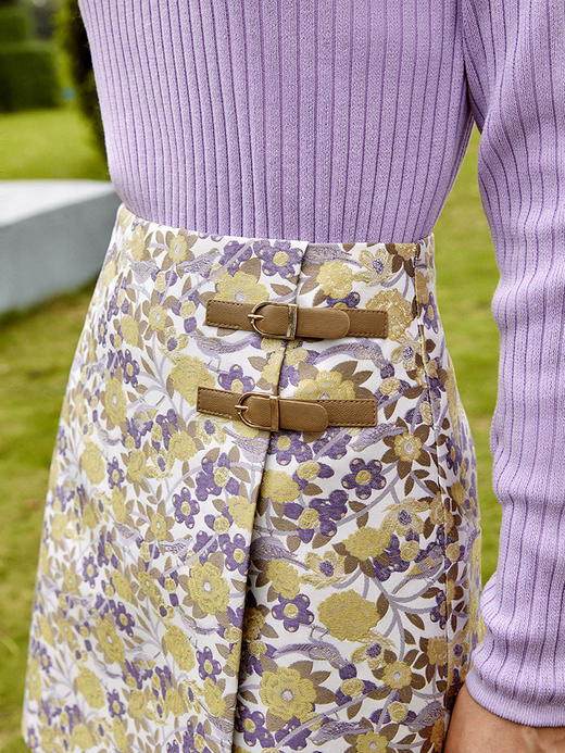 欧芮儿碎花半身裙女新款2021高腰显瘦设计感小众百搭休闲短裙 商品图1