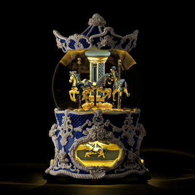 JARLL 150MM 旋转木马音乐盒水球+上盖 商品图1