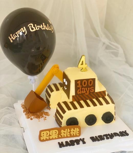 挖掘机主题蛋糕:10寸蛋糕量 商品图0