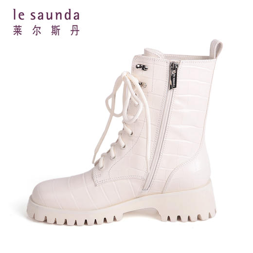 莱尔斯丹秋冬新款系带纹理马丁靴2T46603 商品图2