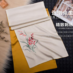 TL-33650009刺绣围巾苏绣春秋优雅礼品围脖夏季薄款女士丝巾