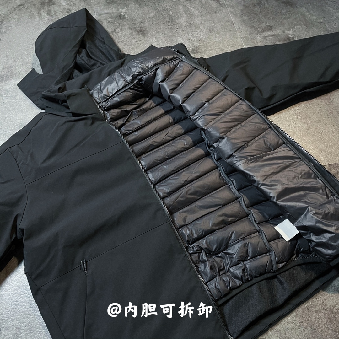 衣(内胆是羽绒的)  descente迪桑特outdoorjackets两件套男款冲锋衣