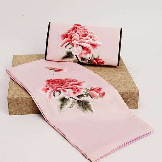 TL-33680009刺绣围巾钱包真丝多功能披肩防嗮婚礼优雅礼品围脖夏季丝巾中国风 商品图4