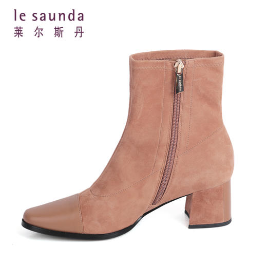 莱尔斯丹真皮粗跟显瘦时尚女靴 2T54704 商品图3