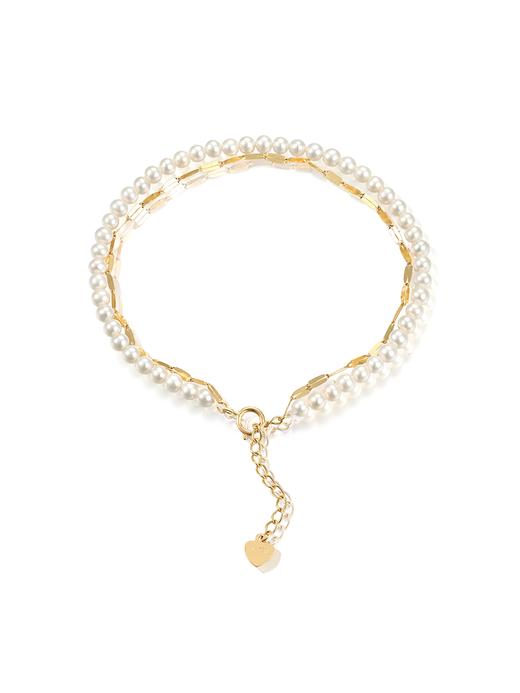 【天猫同款】悦甄 波光双层半珠半链 14K金珍珠手链3-3.5mm  商品图3