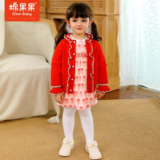 棉果果冬季女童对开毛衣M422161521729 商品图0