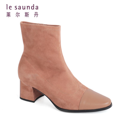 莱尔斯丹真皮粗跟显瘦时尚女靴 2T54704 商品图2