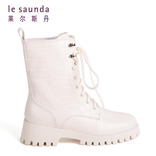 莱尔斯丹秋冬新款系带纹理马丁靴2T46603 商品图3