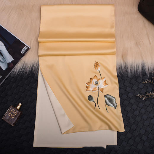 TL-33650009刺绣围巾百搭苏绣真丝披肩防嗮优雅妈妈教师节礼品中国风丝绸丝巾 商品图1