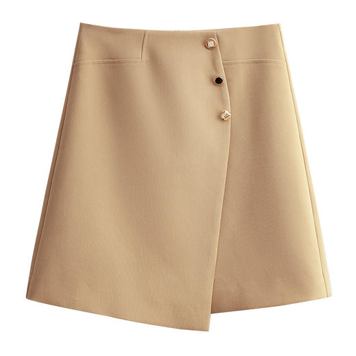 欧芮儿半身裙女新款2021不规则设计感薄款a字高腰显瘦裙子 商品图3