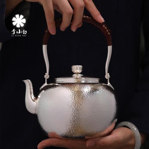 李小白纯银9999烧水壶银壶500克0.9升 商品图4