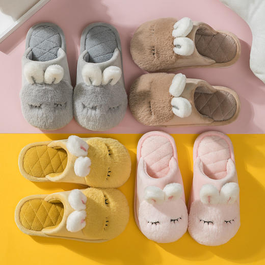 【服饰鞋包】棉拖鞋1-3岁秋冬季宝宝室内防滑卡通保暖冬天儿童棉鞋加绒居家用 商品图1