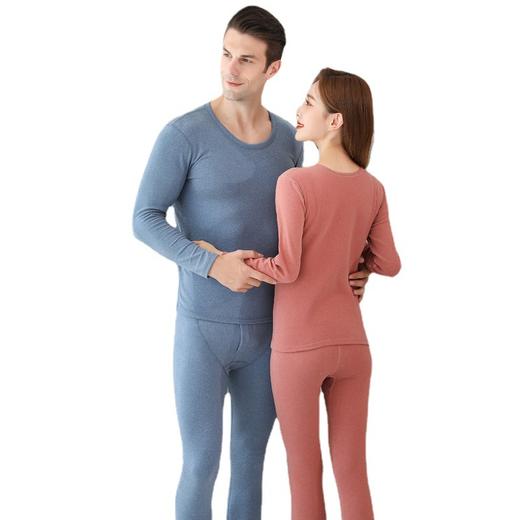 【服饰鞋包】情侣秋衣秋裤套装AB面打底家居男士纯色保暖内衣女士修身双面磨毛 商品图4