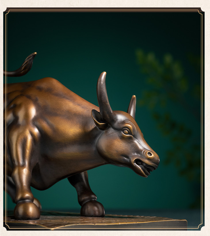 铜师傅全铜摆件华尔街牛