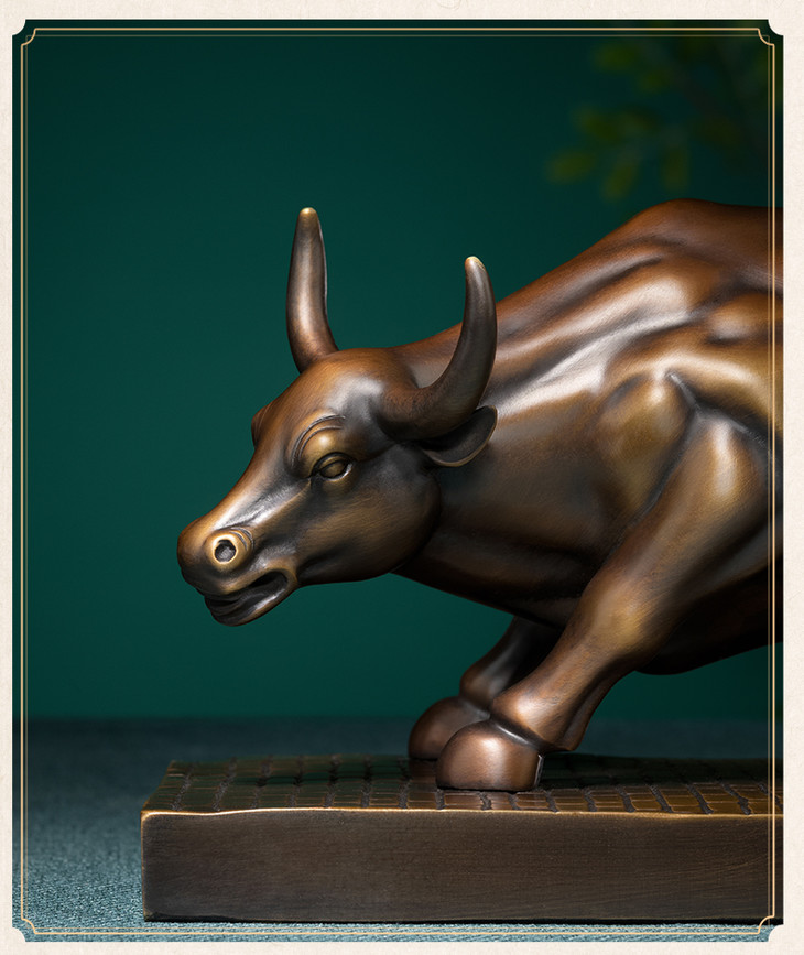铜师傅全铜摆件华尔街牛