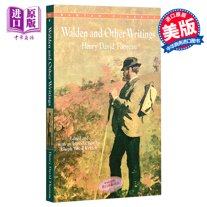 预售 瓦尔登湖英文原版小说英文版经典名著Walden and Other Writings及其他作品