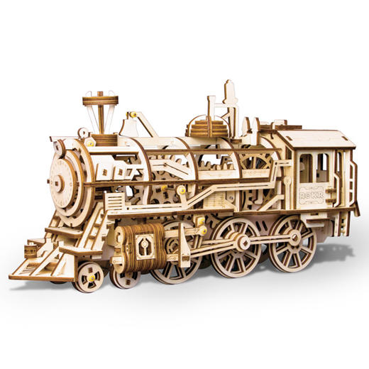 若态火车头/LK7013d立体拼图木质模型diy手工拼装生日节日礼物玩具男友 商品图0