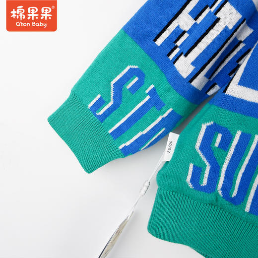 棉果果冬季男童字母对开毛衣M412161521677 商品图3