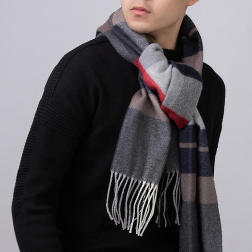 【MA.AL.BI.】意大利原产MA.AL.BI.羊毛围巾男士围巾 商品图0