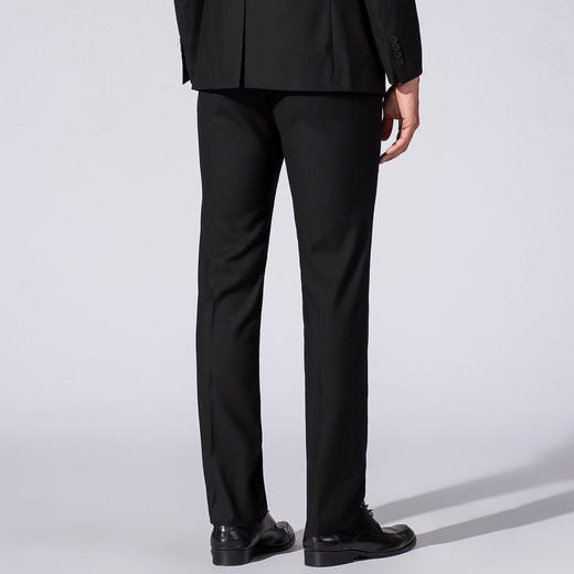 罗蒙西裤男秋装修身款纯色简约商务通勤上班职业男长裤子 商品图1