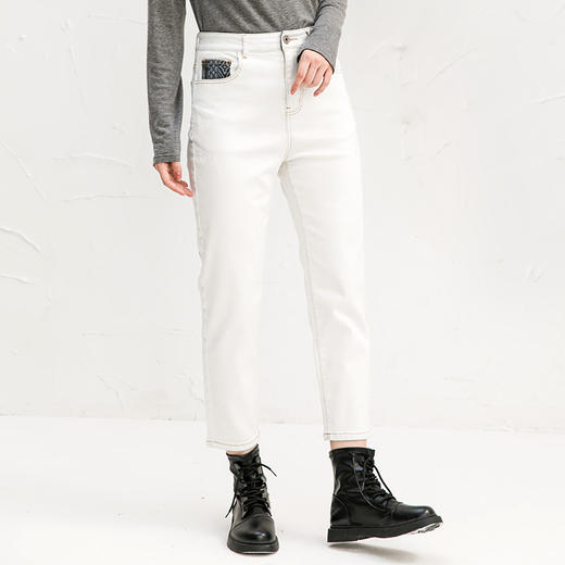 Famecoco范可儿直筒牛仔裤裤子高街ins潮裤子F218GA020 商品图2