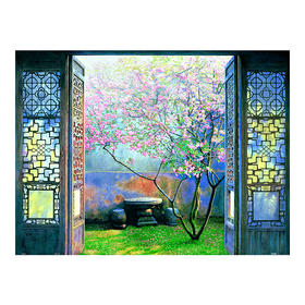 【折扣商品 不退不换】1200片 平面拼图 塑料拼图 H2701 黄有维-桃红又是一年春