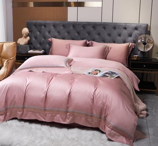 【欧贝尔专场】奢华长绒棉素绣四件套 商品图2