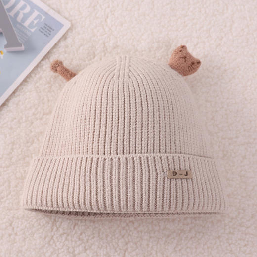 【舒享无感佩戴】新款宝宝秋冬季可爱超萌婴儿帽毛线帽保暖套头帽爱心针织帽子 商品图11