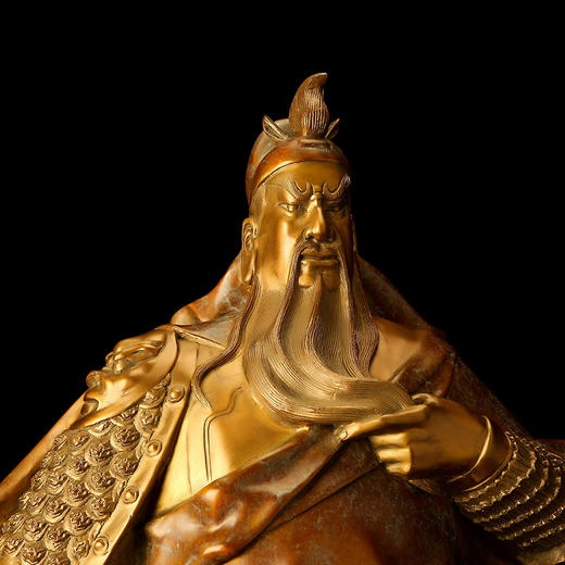 宇达青铜全铜摆件《忠信大义》铜工艺品 关公礼品 家居装饰摆件 商品图3