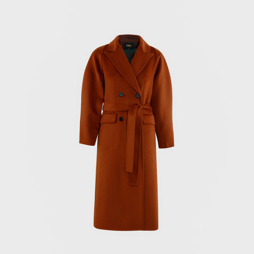 廓形袖双面手工大衣（附腰带） 商品图0