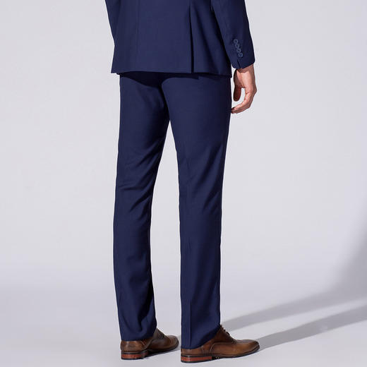 罗蒙西裤男秋装修身款纯色简约商务通勤上班职业男长裤子 商品图3