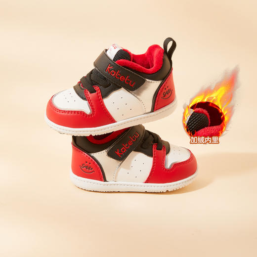 卡特兔冬款宝宝学步板鞋小白鞋 4色 一段/二段 商品图4